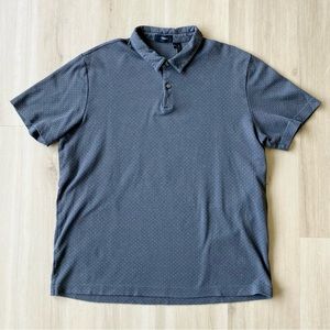 Theory Men's Short Sleeve Bron Polo Shirt Gray White size XL